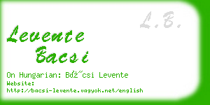 levente bacsi business card